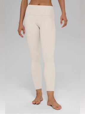 Alo Yoga High Waisted Leggings Cream Ivory 7/8 Length Size S